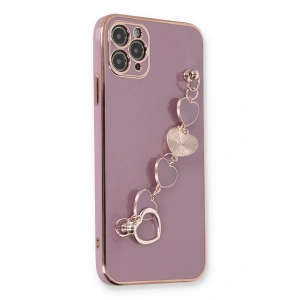 Newface iPhone 11 Pro Max Kılıf Esila Silikon - Mor