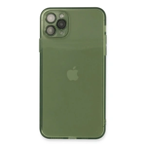 Newface iPhone 11 Pro Max Kılıf Fly Lens Silikon - Yeşil