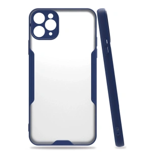 Newface iPhone 11 Pro Max Kılıf Platin Silikon - Lacivert