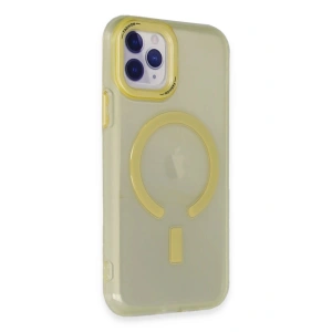 Newface iPhone 11 Pro Max Kılıf Troy Magsafe Kapak - Sarı