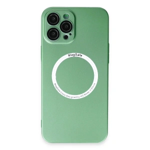 Newface iPhone 12 Pro Kılıf Jack Magneticsafe Lens Silikon - Yeşil