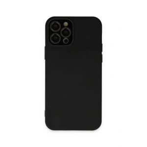 Newface iPhone 12 Pro Kılıf Lansman Glass Kapak - Siyah