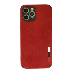 Newface iPhone 12 Pro Kılıf Loop Deri Silikon - Kırmızı