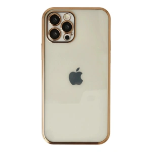 Newface iPhone 12 Pro Kılıf Razer Lensli Silikon - Gold