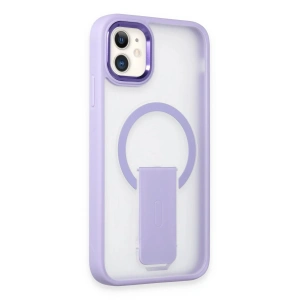 Newface iPhone 12 Tork Magsafe Standlı Kapak - Lila