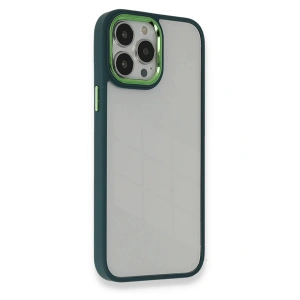 Newface iPhone 13 Pro Kılıf Dora Kapak - Haki Yeşil