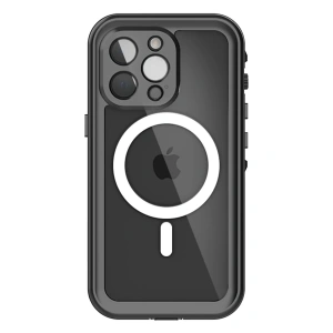 Newface iPhone 13 Pro Kılıf Red Pepper Magneticsafe Su Geçirmez Kılıf - Siyah-Gri