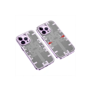 Newface iPhone 13 Pro Max Kılıf Mekanik Bumper Kapak - Derin Mor