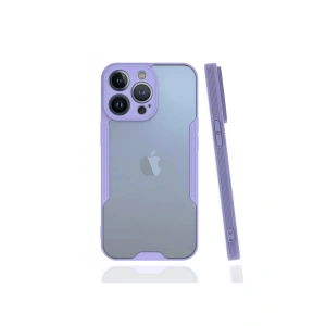 Newface iPhone 13 Pro Max Kılıf Platin Silikon - Lila
