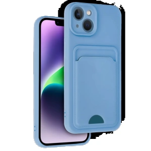 Newface iPhone 14 Kılıf Kelvin Kartvizitli Silikon - Mavi