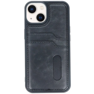 Newface iPhone 14 Kılıf Sara Kartvizitli Deri Kılıf - Siyah