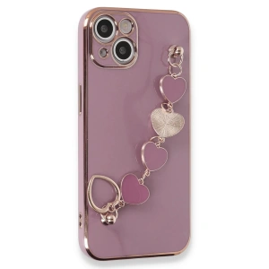 Newface iPhone 14 Plus Kılıf Esila Silikon - Mor