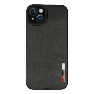Newface iPhone 14 Plus Kılıf Loop Deri Silikon - Siyah