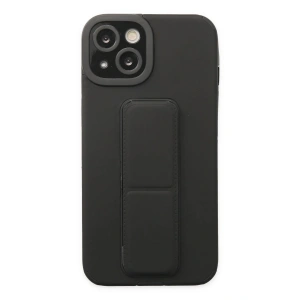 Newface iPhone 14 Plus Kılıf Mega Standlı Silikon - Siyah