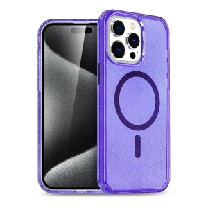 Newface iPhone 14 Pro Kılıf Glow Magsafe Kapak - Mor