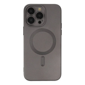 Newface iPhone 14 Pro Kılıf Moshi Lens Magneticsafe Silikon - Füme