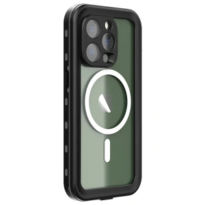 Newface iPhone 14 Pro Kılıf Red Pepper Magneticsafe Su Geçirmez Kılıf - Siyah-Gri