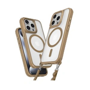 Newface iPhone 14 Pro Max Kılıf Enka Magsafe Silikon Kılıf - Desert