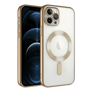 Newface iPhone 14 Pro Max Kılıf Kross Magneticsafe Kapak - Gold