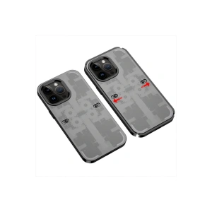 Newface iPhone 14 Pro Max Kılıf Mekanik Bumper Kapak - Siyah