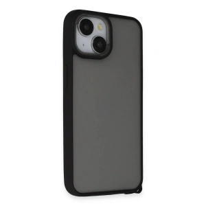 Newface iPhone 15 Kılıf Elegant Kapak - Siyah