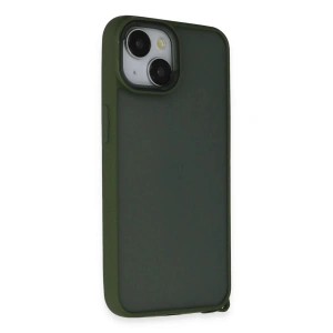 Newface iPhone 15 Kılıf Elegant Kapak - Yeşil