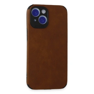 Newface iPhone 15 Kılıf Loop Deri Silikon - Kahverengi