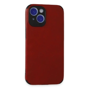 Newface iPhone 15 Kılıf Loop Deri Silikon - Kırmızı