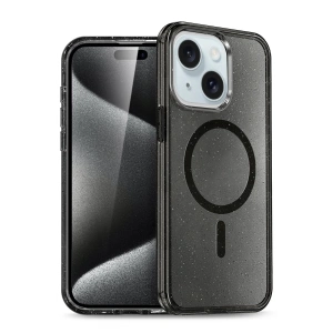 Newface iPhone 15 Plus Kılıf Glow Magsafe Kapak - Siyah