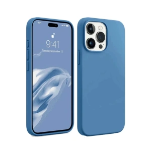 Newface iPhone 15 Pro Kılıf First Silikon - Mavi