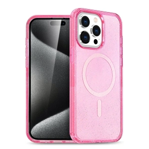 Newface iPhone 15 Pro Kılıf Glow Magsafe Kapak - Pembe