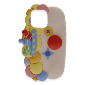 Newface iPhone 15 Pro Kılıf Poky Karakter Silikon Kapak - Desen 7