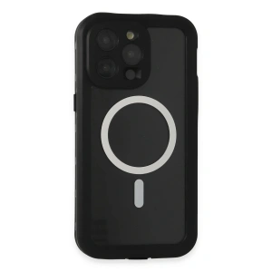 Newface iPhone 15 Pro Kılıf Red Pepper Magneticsafe Su Geçirmez Kılıf - Siyah-Gri