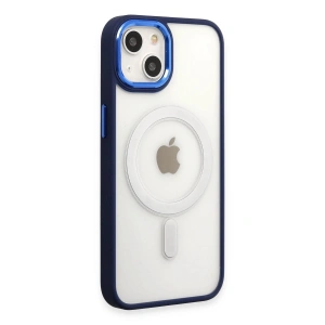 Newface iPhone 15 Pro Kılıf Room Magneticsafe Silikon - Lacivert