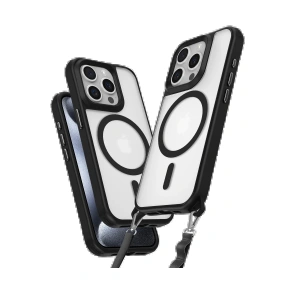 Newface iPhone 15 Pro Max Kılıf Enka Magsafe Silikon Kılıf - Siyah