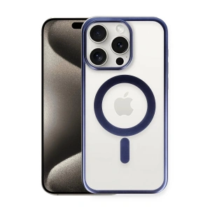 Newface iPhone 15 Pro Max Kılıf Erozi Magsafe Kapak - Lacivert