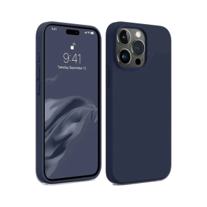 Newface iPhone 15 Pro Max Kılıf First Silikon - Lacivert