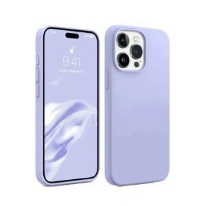 Newface iPhone 15 Pro Max Kılıf First Silikon - Lila