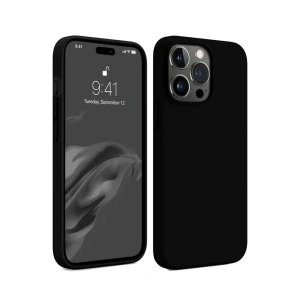 Newface iPhone 15 Pro Max Kılıf First Silikon - Siyah