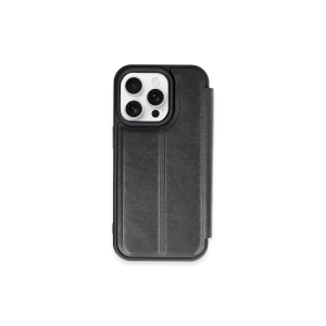 Newface iPhone 15 Pro Max Kılıf Flip Cover - Siyah