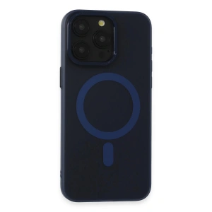 Newface iPhone 15 Pro Max Kılıf Lodos Magneticsafe Mat Kapak - Mavi