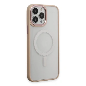 Newface iPhone 15 Pro Max Kılıf Room Magneticsafe Silikon - Pudra