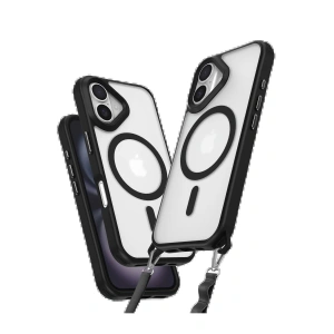 Newface iPhone 16 Kılıf Enka Magsafe Silikon Kılıf - Siyah