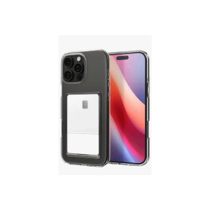 Newface iPhone 16 Pro Kılıf Kart Şeffaf Silikon - Şeffaf