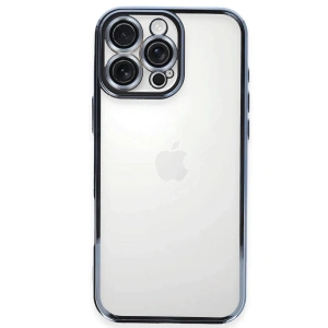 Newface iPhone 16 Pro Kılıf Razer Lensli Silikon - Açık Mavi