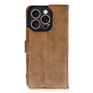 Newface iPhone 16 Pro Kılıf Trend S Plus Kapaklı Kılıf - Taba