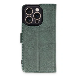 Newface iPhone 16 Pro Kılıf Trend S Plus Kapaklı Kılıf - Yeşil