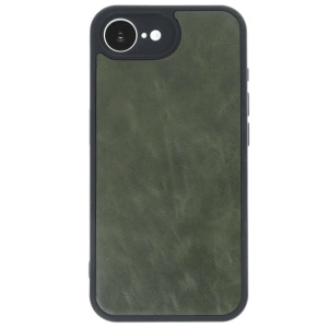 Newface iPhone 16E Kılıf Aras Deri Kapak - Koyu Yeşil