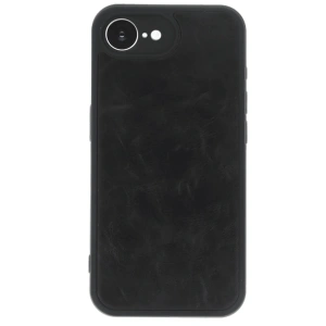 Newface iPhone 16E Kılıf Aras Deri Kapak - Siyah