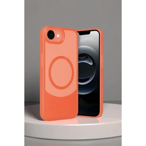 Newface iPhone 16E Kılıf Maya Karbon Kapak - Kırmızı